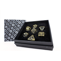 LPG Dice RPG Set Draco Bright Black/Gold