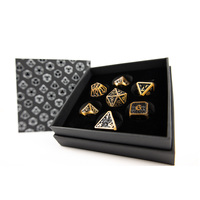 LPG Dice RPG Set Draco Dark Black/Gold