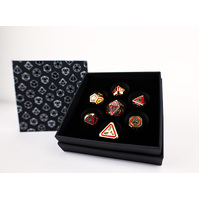 LPG Dice RPG Set Concentric Black/Red/Gold