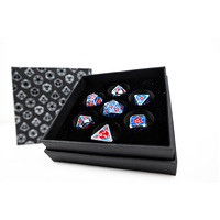 LPG Dice RPG Set Leadlight Red/Blue/Silver