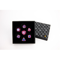 LPG Dice RPG Set Leadlight Blue/Pink/Silver