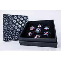 LPG Dice RPG Set Leadlight 4 Colour/Silver