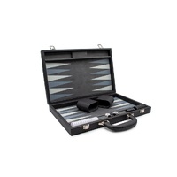 LPG Classics Leather Backgammon Set  - Black