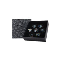 LPG Dice RPG Set Inscripted Bubbles Rainbow Black