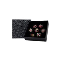 LPG Dice RPG Set Inscripted Hex Rainbow Black