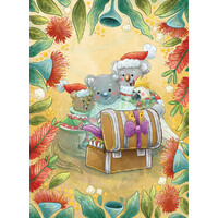 Artist Series Stray Leaves 5x7 Card Display - Aussie Christmas