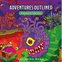 D&D Dungeons & Dragons Adventures Outlined Coloring Book