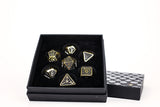 LPG Dice Set - Metal RPG Draco Bright Black/Gold