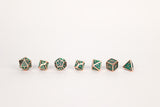 LPG Dice Set - Metal RPG Draco Dark Green/Brass