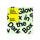 Cards Against Humanity Family Edition First Expansion Glow In The Dark Box