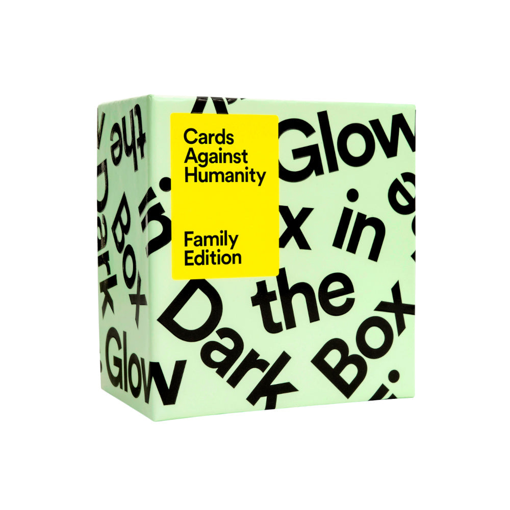 Cards Against Humanity Family Edition First Expansion Glow In The Dark Box