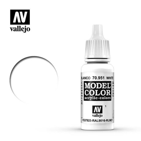 Vallejo Model Colour - White 17 ml Old Formulation