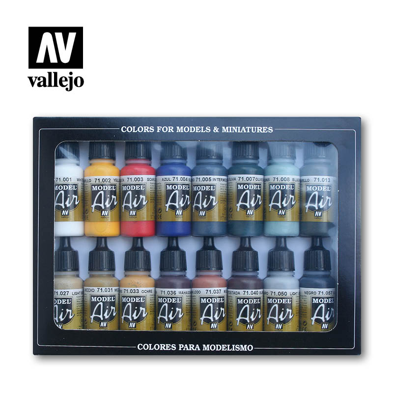 Vallejo Model Air - Basic Colour Pack 16 Colour Set