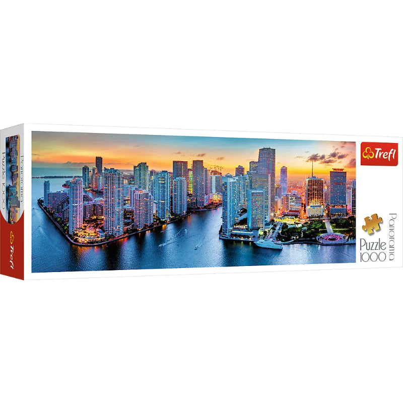 Miami After Dark 1000 Piece Panorama Puzzle