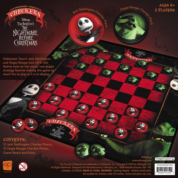 Checkers: Disney Tim Burton The Nightmare Before Christmas