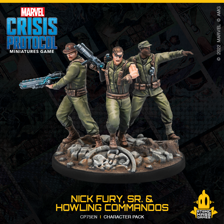 Marvel Crisis Protocol Miniatures Game Nick Fury, SR. & Howling Commandos