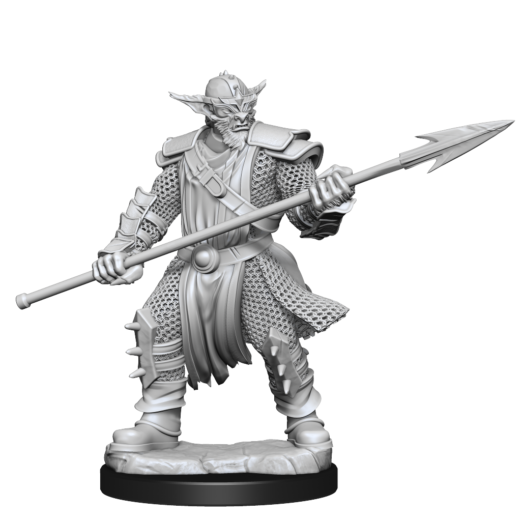 Critical Role Unpainted Miniatures Bugbear Fighter Male