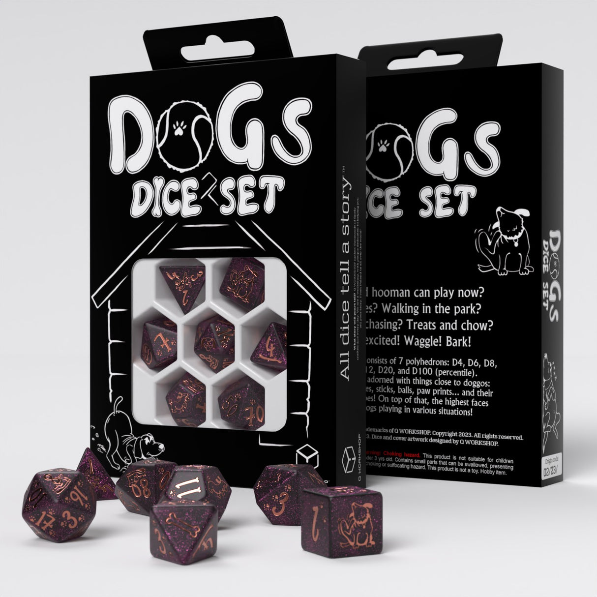 Q Workshop - Dogs Dice Set - Luna Dice Set 7