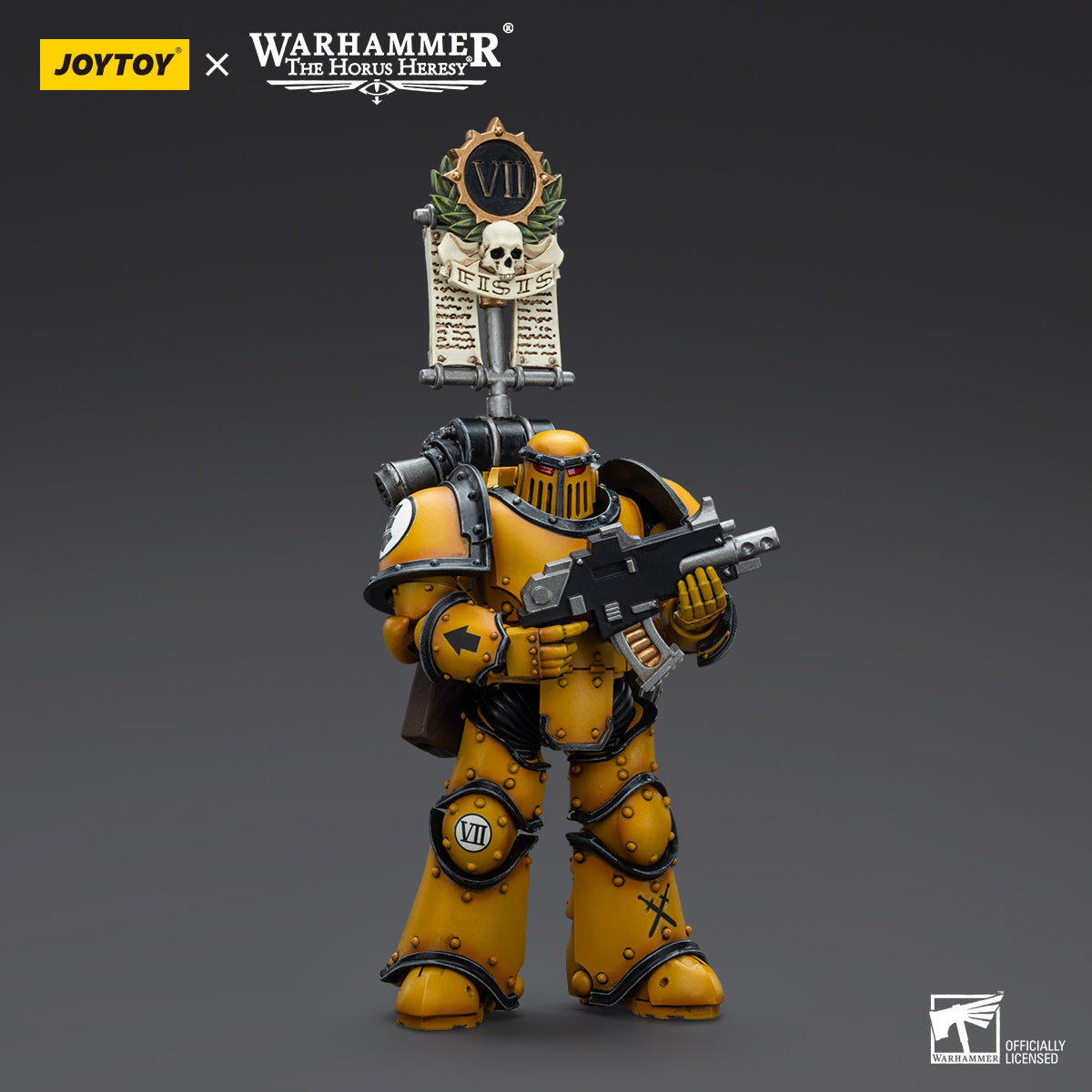 Warhammer Collectibles: 1/18 Scale Imperial Fists Legion MkIII Tactical Squad Sgt with Power Sword