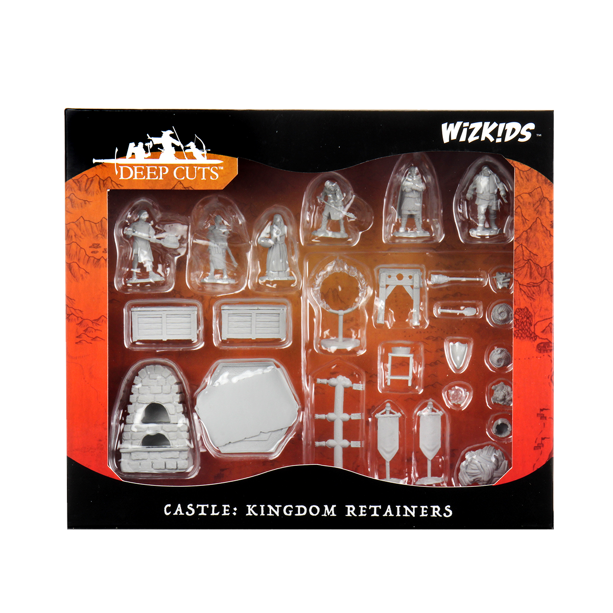 WizKids Deep Cuts Unpainted Miniatures Castle Kingdom Retainers