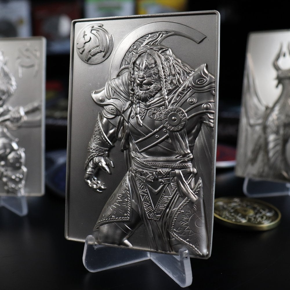 Magic the Gathering Limited Edition Silver Plated Ajani Goldmane Metal Collectible