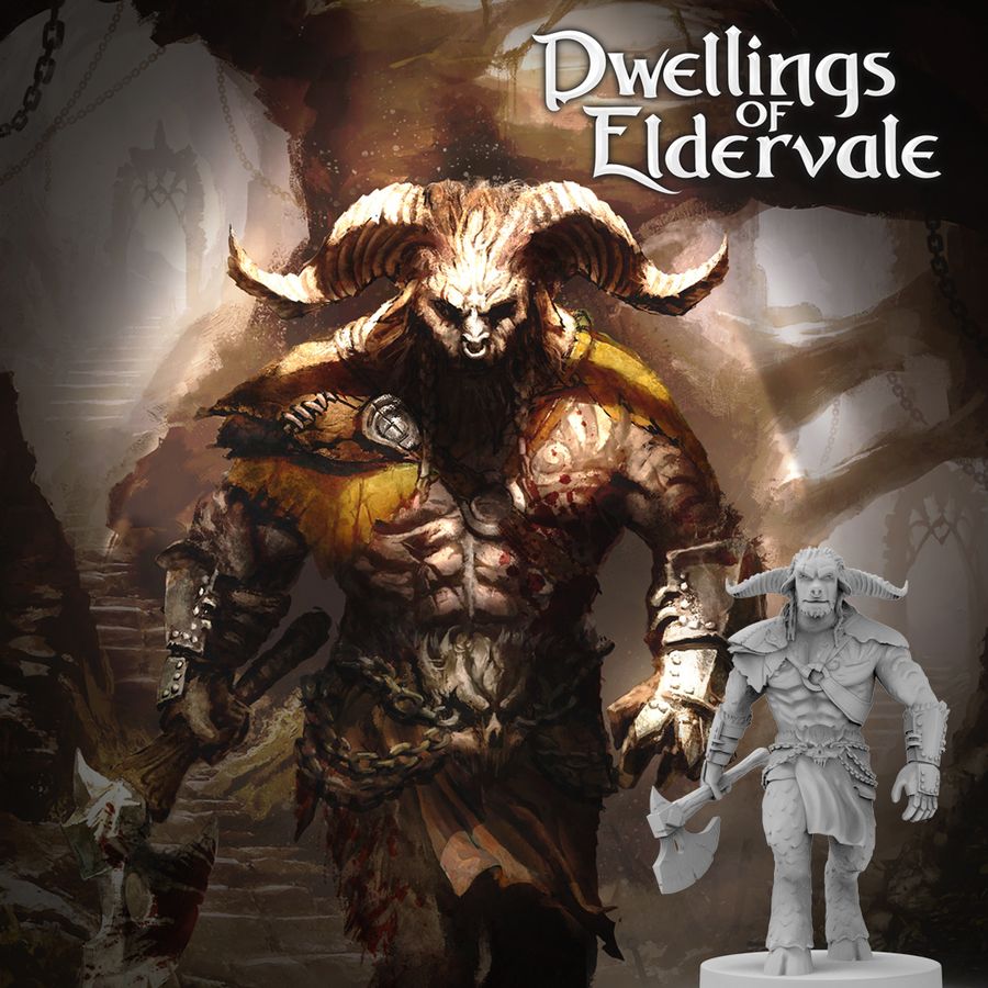 Dwellings of Eldervale Minotaur Miniature