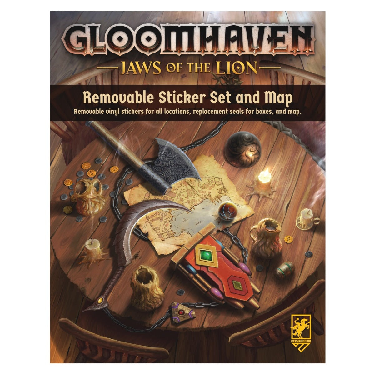 Gloomhaven - Jaws of the Lion - Removable Sticker Set & Map