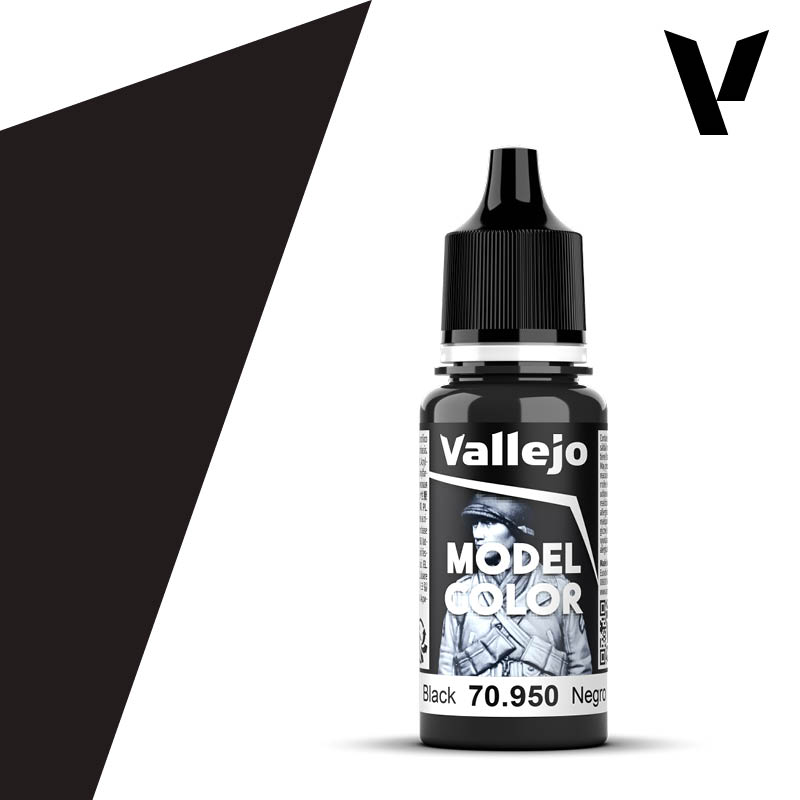 Vallejo Model Colour - Black 17 ml Old Formulation