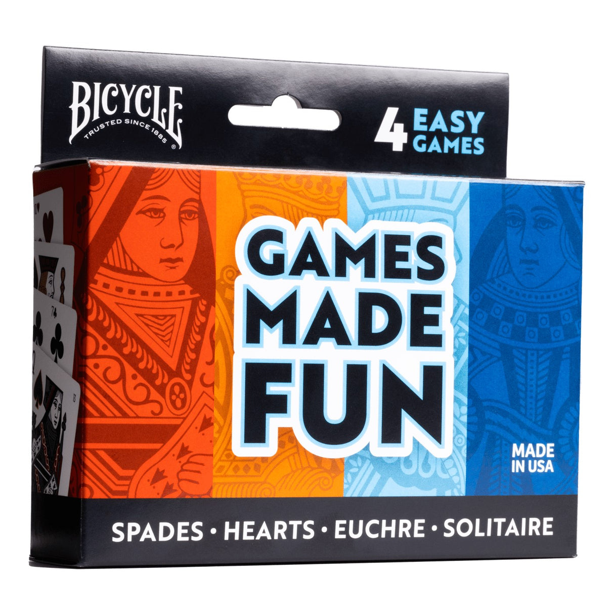 Bicycle 4 Games Pack - Hearts Spades Euchre and Solitaire