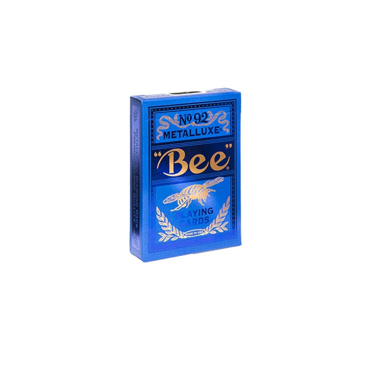 Bee Blue Metalluxe Playing Cards