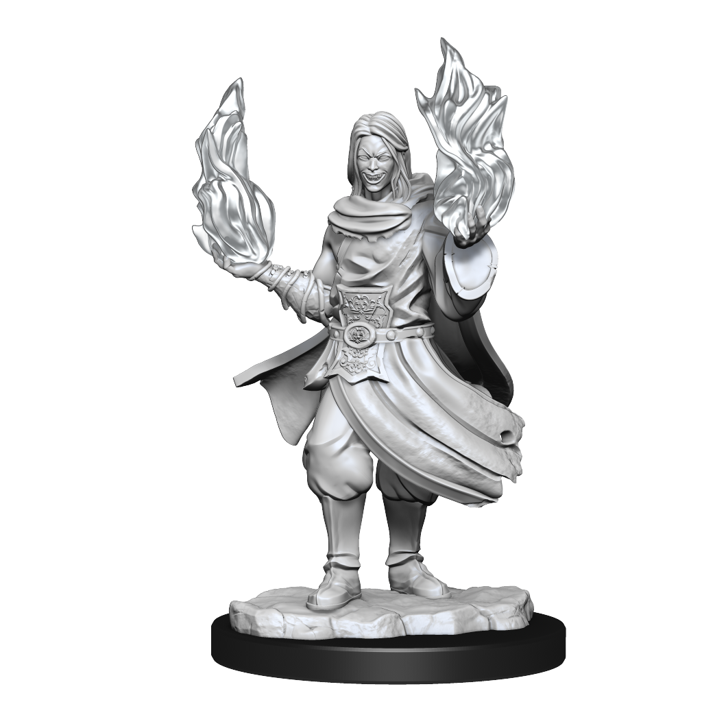 Critical Role Unpainted Miniatures Hollow One Rogue and Sorceror Male