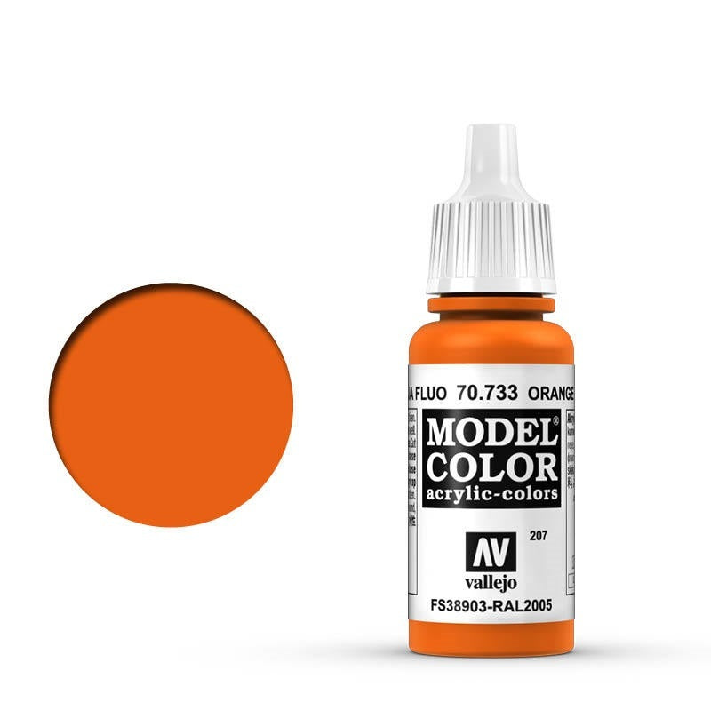 Vallejo Model Colour - Fluorescent Orange 17 ml Old Formulation