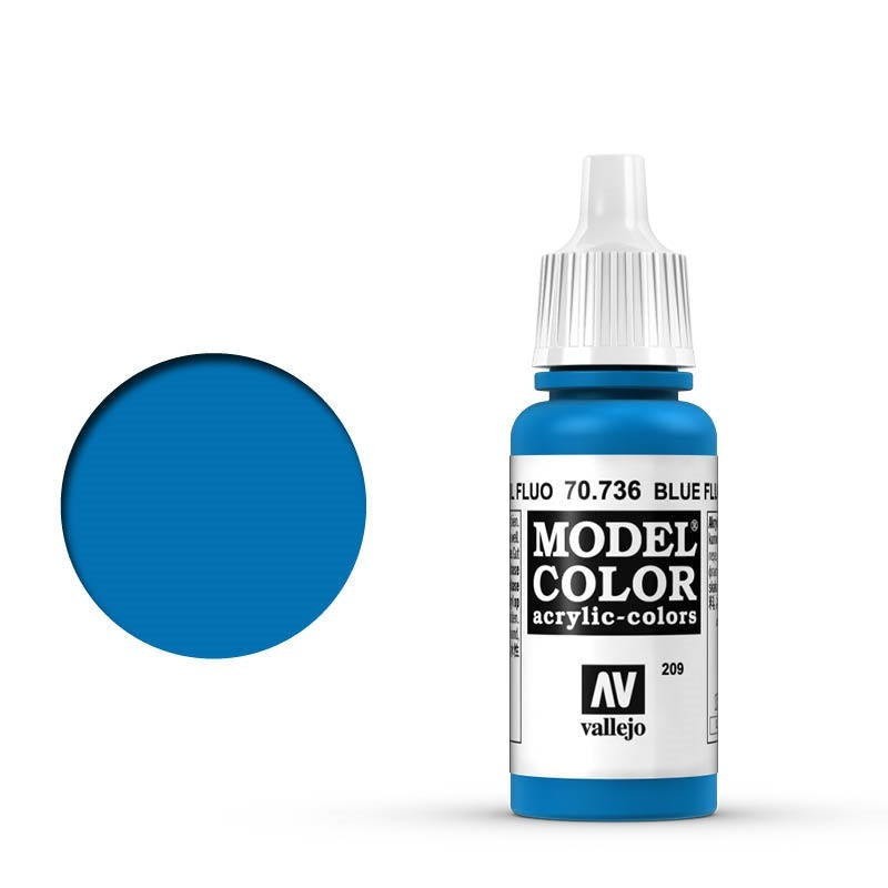 Vallejo Model Colour - Fluorescent Blue 17 ml Old Formulation