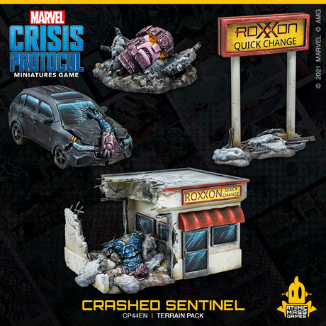 Marvel Crisis Protocol Miniatures Game Crashed Sentinel Terrain Pack