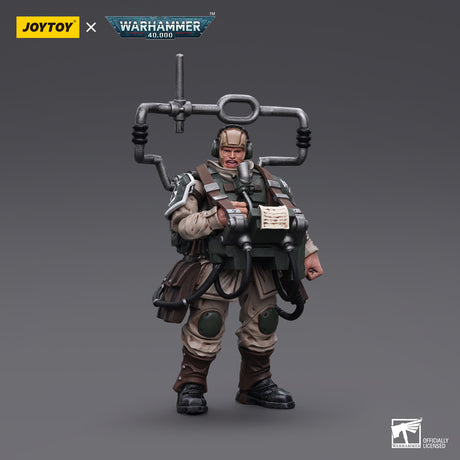 Warhammer Collectibles: 1/18 Scale Astra Militarum Cadian Command Squad Veteran with Master Vox