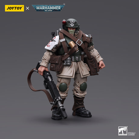 Warhammer Collectibles: 1/18 Scale Astra Militarum Cadian Command Squad Veteran with Medi-pack