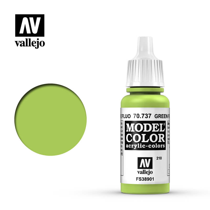 Vallejo Model Colour - Fluorescent Green 17 ml Old Formulation
