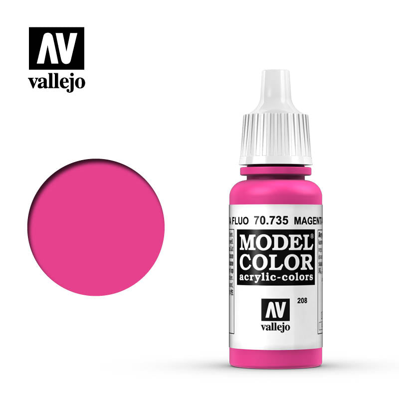 Vallejo Model Colour - Fluorescent Magenta 17 ml Old Formulation