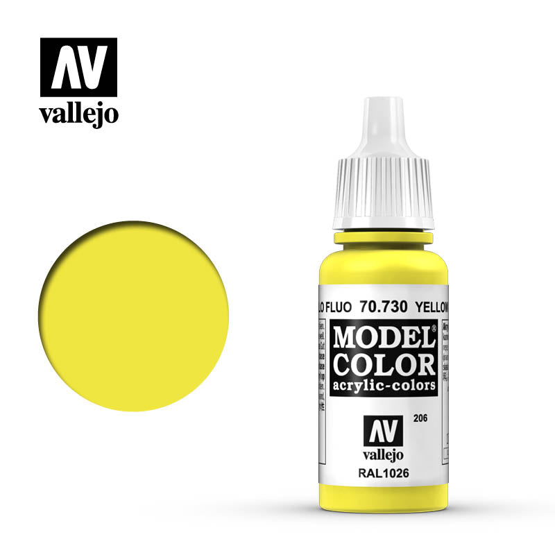 Vallejo Model Colour - Fluorescent Yellow 17 ml Old Formulation