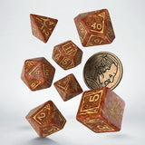 Q Workshop - The Witcher Dice Set Vesemir - The Wise Witcher Dice Set 7 With Coin