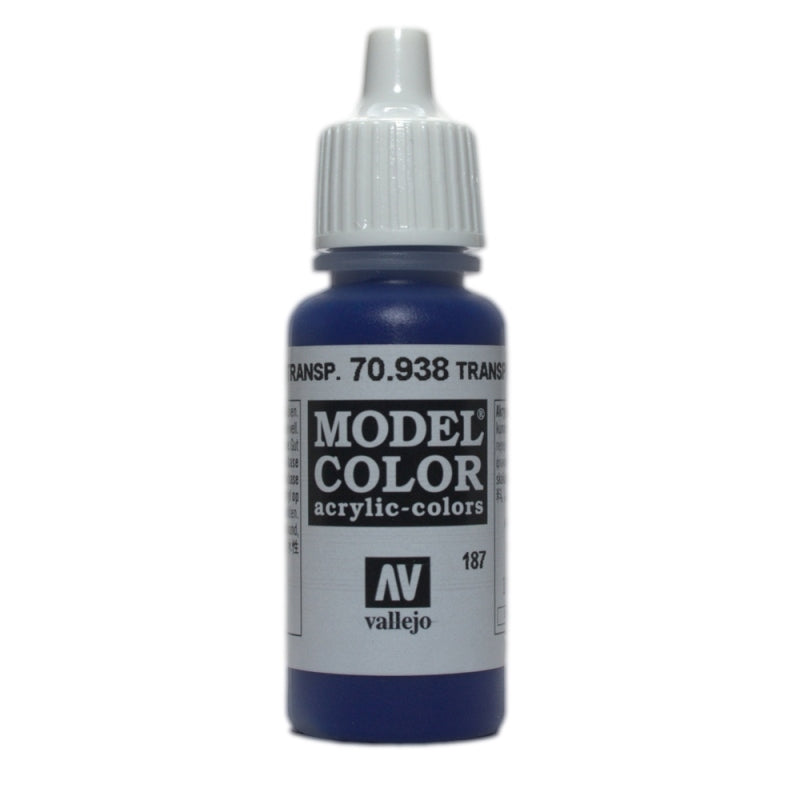 Vallejo Model Colour - Transparent Blue 17 ml Old Formulation