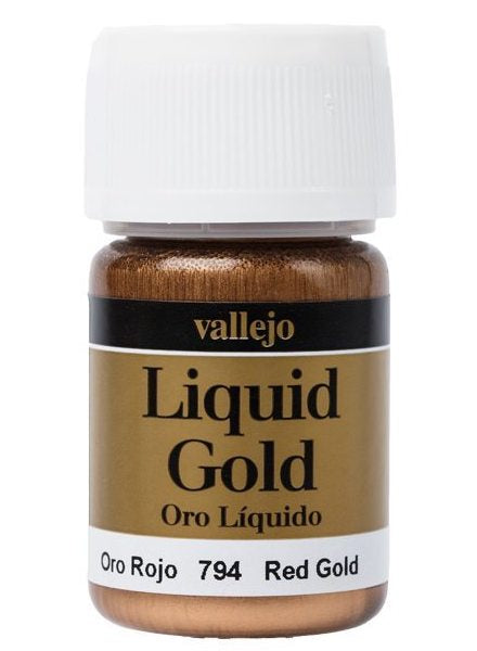 Vallejo Model Colour - Metallic Liquid Red Gold (Alcohol Base) 35 ml Old Formulation