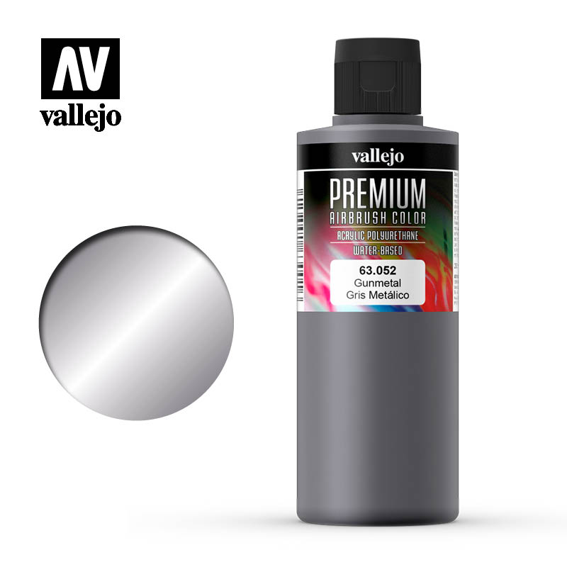 Vallejo Premium Colour - Pearl & Metallics Gunmetal 200ml